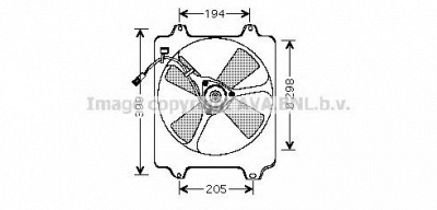 AVA QUALITY COOLING du7501 -  Вентилятор, охлаждение двигателя